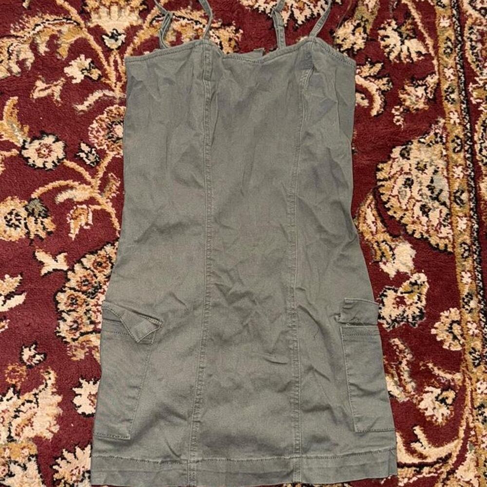 Utility pink gray cargo skirt